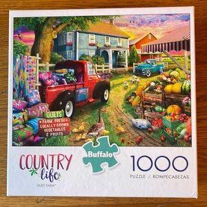 Buffalo Games 1,000 piece puzzle Country Life Quilt Farm